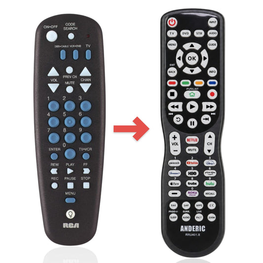 Anderic Substitute for RCA RCU300SK 3-Device Universal Remote Control [RRU401]