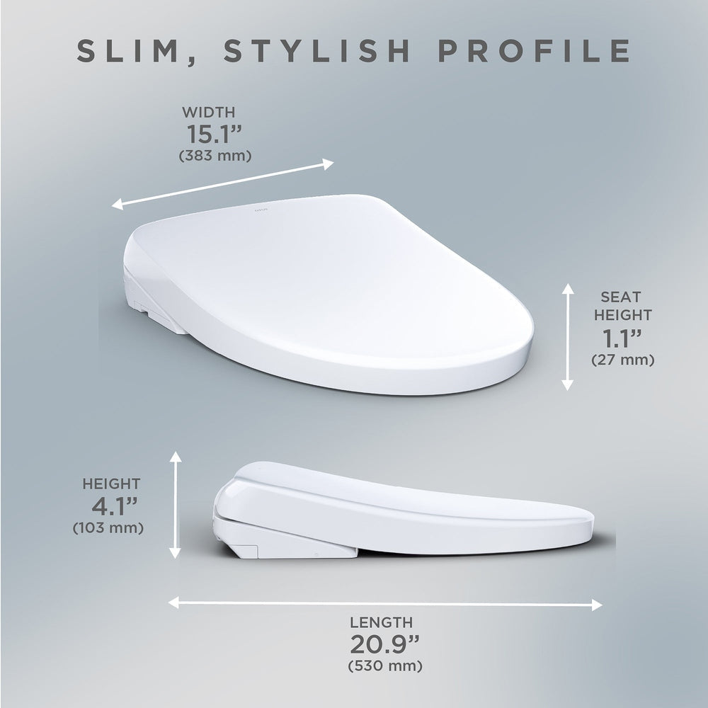 TOTO S7 WASHLET+ Bidet Toilet Seat with EWATER+ Bowl and Wand Cleaning and Lid