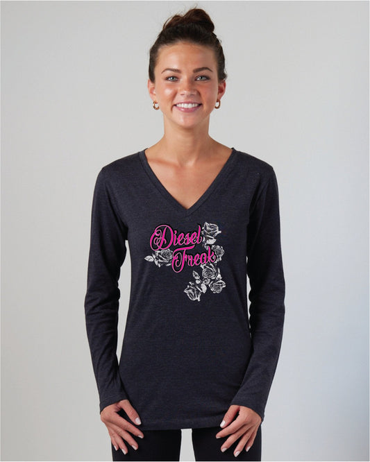 Roses - V-neck Longsleeve