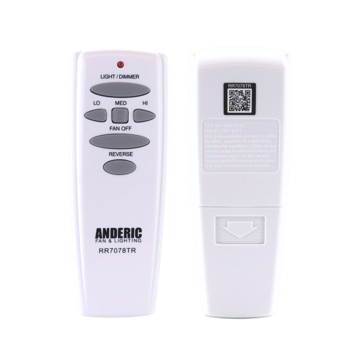 Anderic Substitute for Harbor Breeze TR76G 2AQZU-18005 Ceiling Fan Remote Control [RR7078TR]