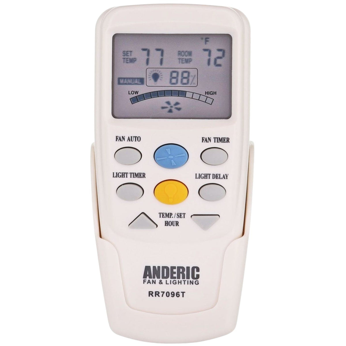 Anderic Substitute for Hampton Bay 3-Speed Universal Ceiling Fan Thermostatic Remote Control Kit with LCD Display [CHQ7096TKIT]