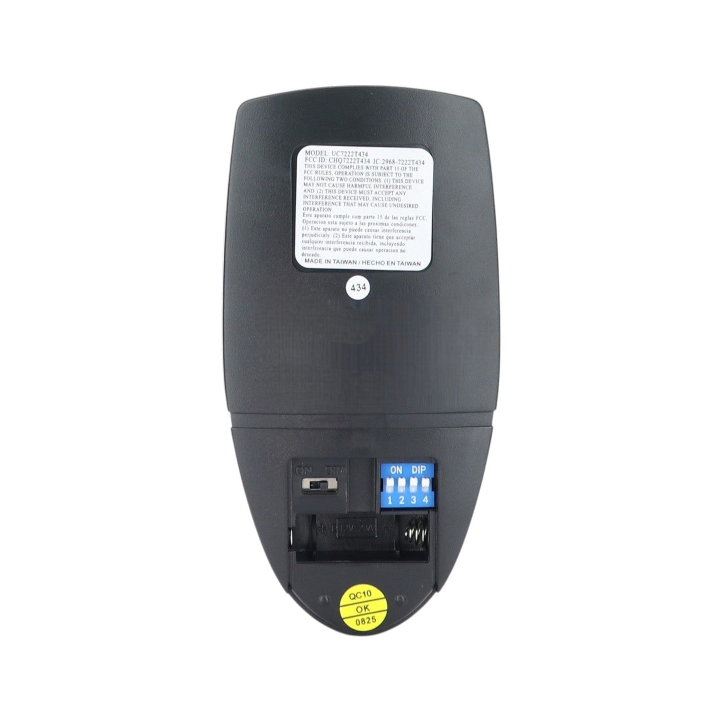 Anderic RR7222T434 Ceiling Fan Remote Control for Home Decorators Collection & Hampton Bay | Altura 68 In | UC7222T | CHQ7222T | Reverse | 434 MHz |