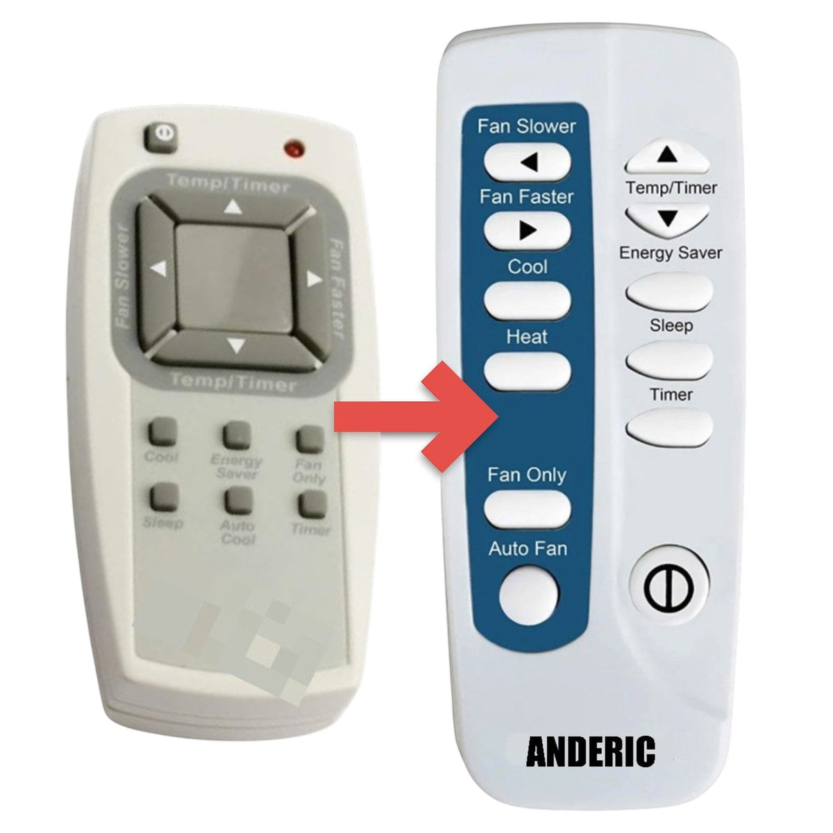 Anderic Substitute for Frigidaire 5304459360 Air Conditioner Remote Control [RRFRIG01]