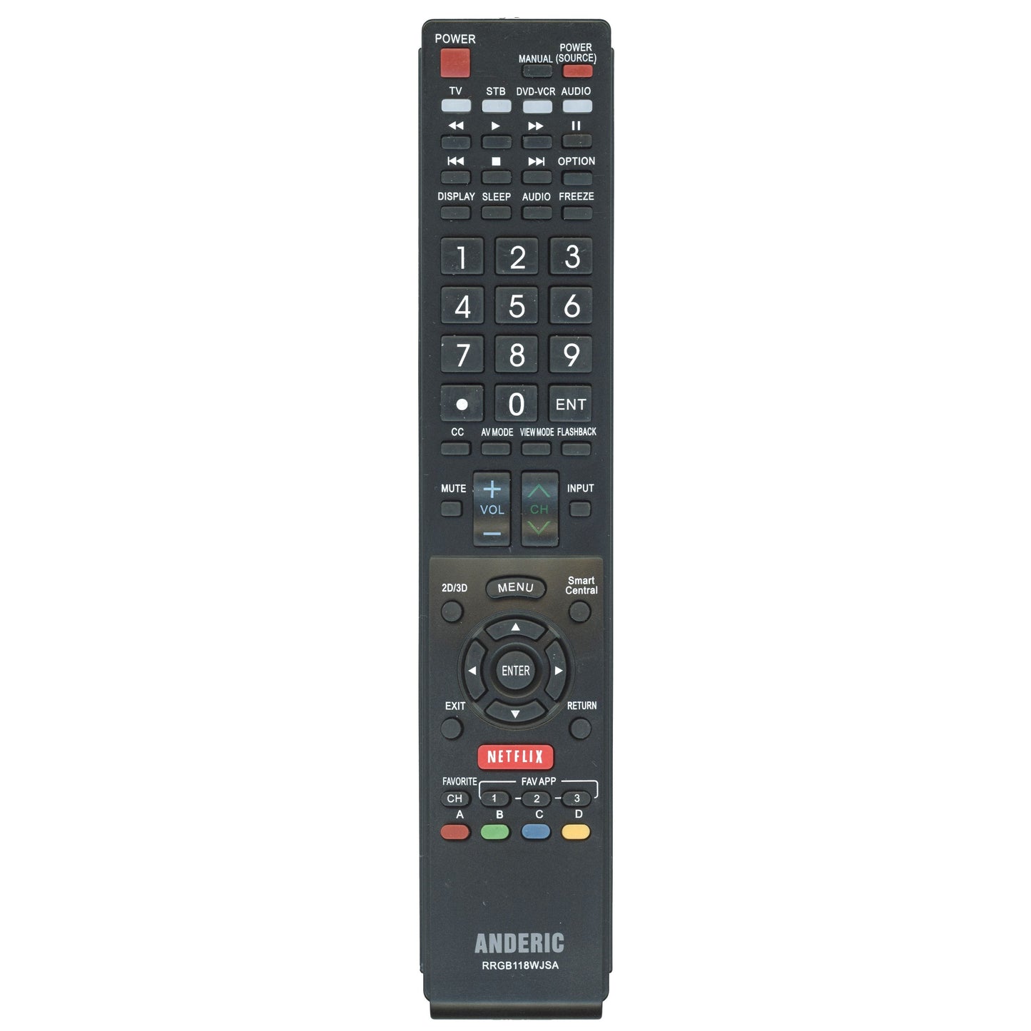 Sharp GB118WJSA Aquos Smart TV Remote Control | NETFLIX | IR - RRMCGB118WJSA