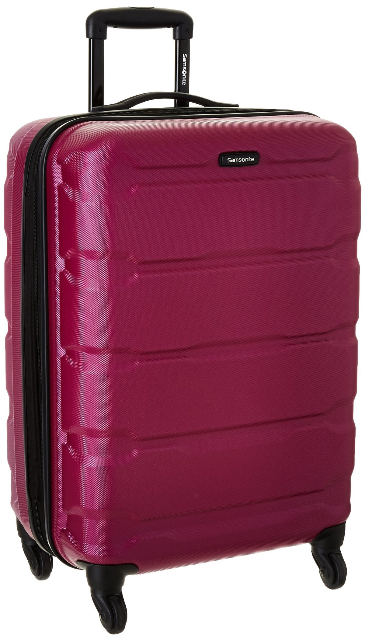 Samsonite Omni PC Hardside Expandable Luggage with Spinner Wheels, Caribbean Blue, Checked-Large 28-Inch