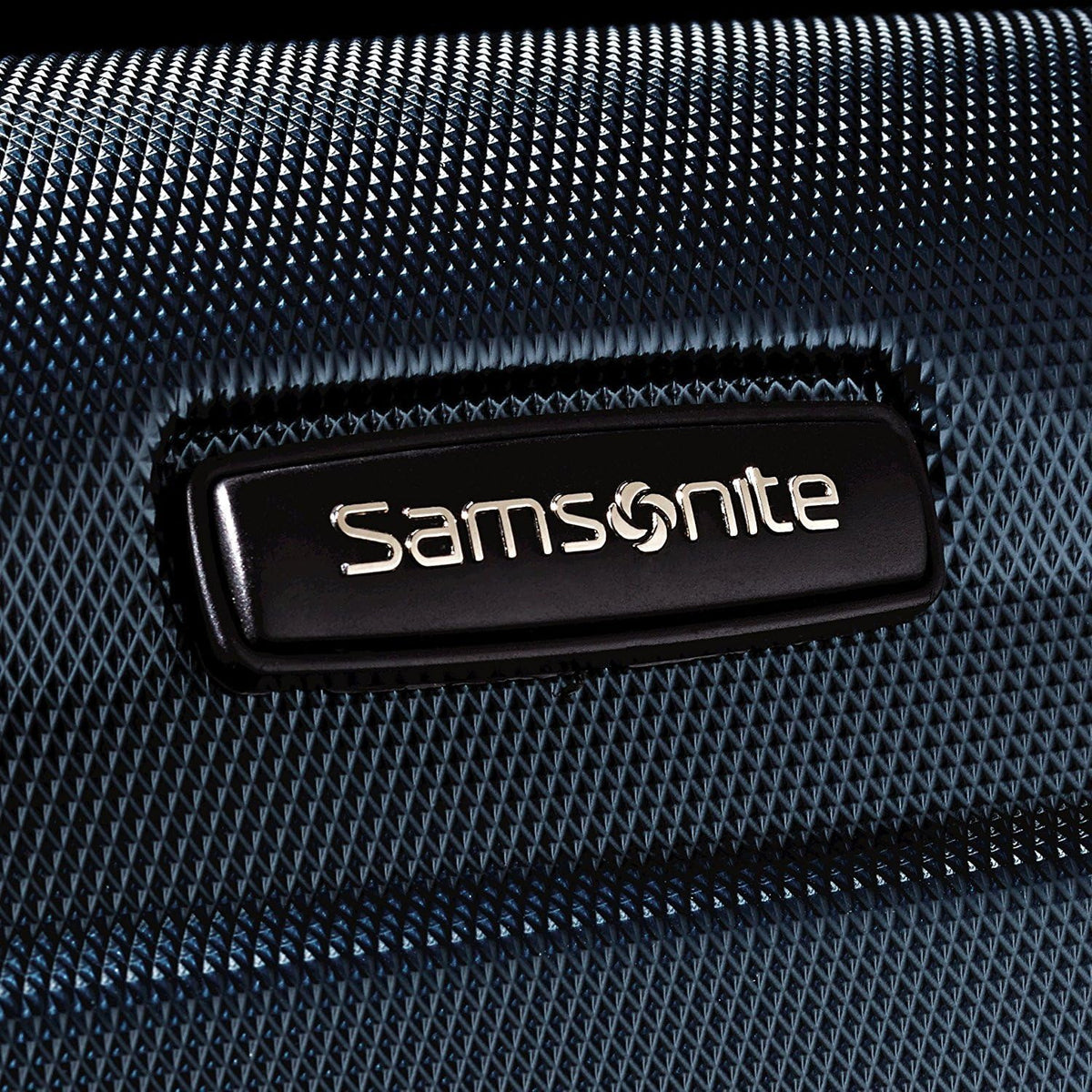 Samsonite Omni PC Hardside Expandable Luggage with Spinner Wheels, Caribbean Blue, Checked-Large 28-Inch