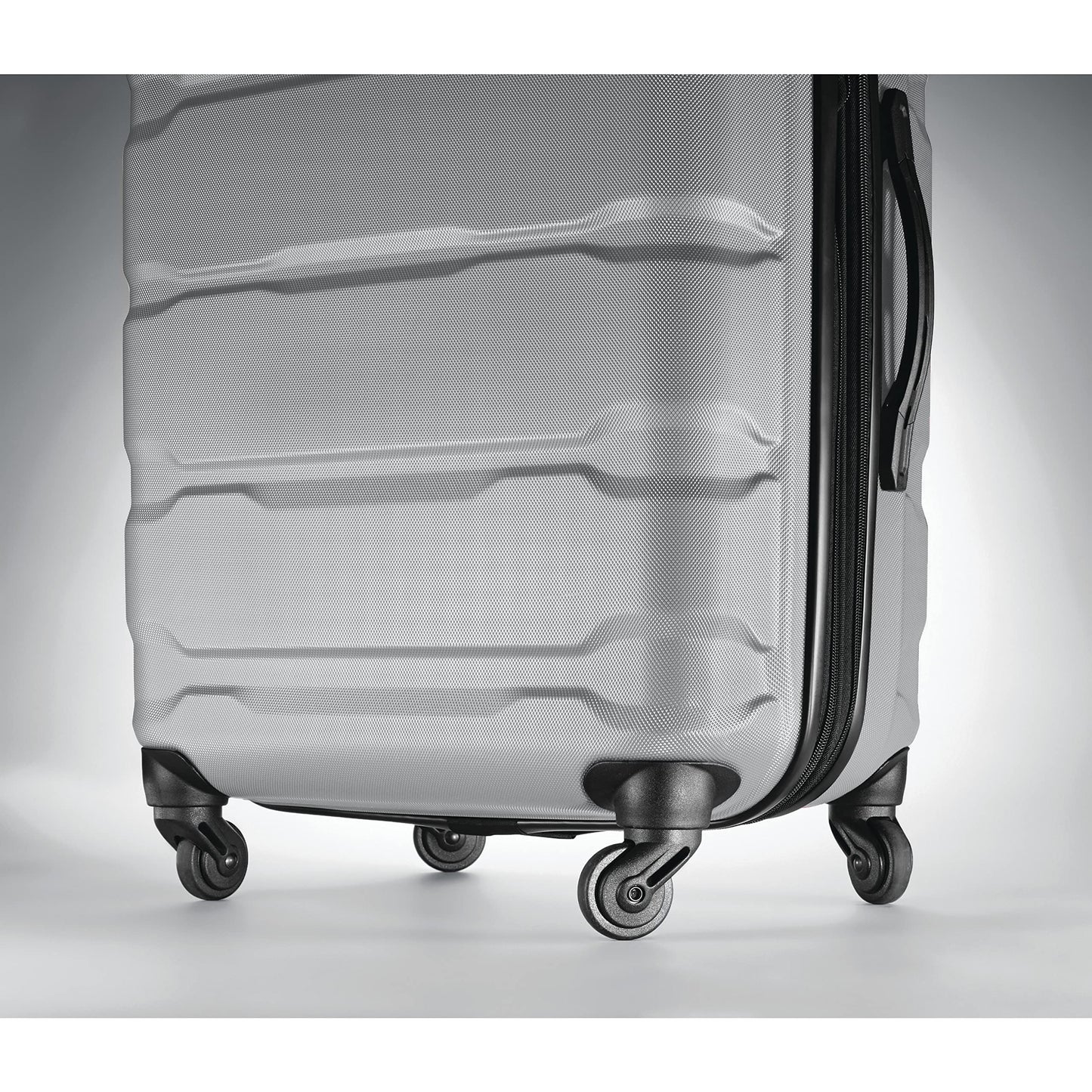 Samsonite Omni PC Hardside Expandable Luggage with Spinner Wheels, Caribbean Blue, Checked-Large 28-Inch