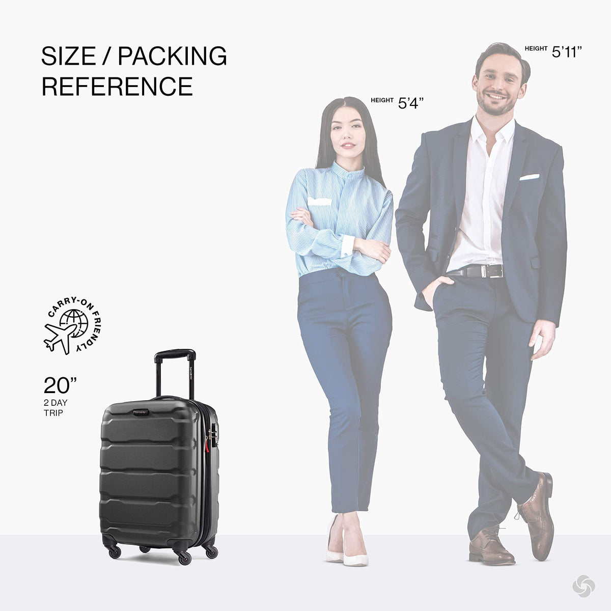 Samsonite Omni PC Hardside Expandable Luggage with Spinner Wheels, Caribbean Blue, Checked-Large 28-Inch