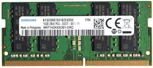 Samsung 16GB DDR4 PC4-19200, 2400MHz, 260 PIN SODIMM, CL 17, 1.2V, ram Memory Module, M471A2K43CB1-CRC
