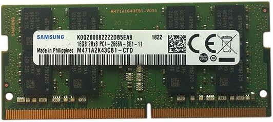 Samsung 16GB DDR4 PC4-21300, 2666MHZ, 260 PIN SODIMM, 1.2V, CL 19 laptop ram memory module