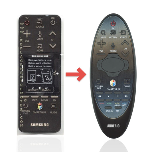 Anderic Substitute for Samsung AA59-00780A SMART TV Remote Control - AA5900780A [SR7557, No Voice / Touch Pad]