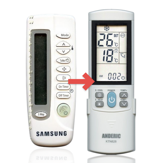 Anderic Substitute for Samsung ARH445 Air Conditioner Remote Control [KTN828]