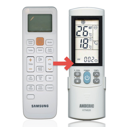 Anderic Substitute for Samsung ARH5022 Air Conditioner Remote Control [KTN828]