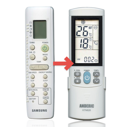 Anderic Substitute for Samsung DB93-03012B Air Conditioner Remote Control -  [KTN828]