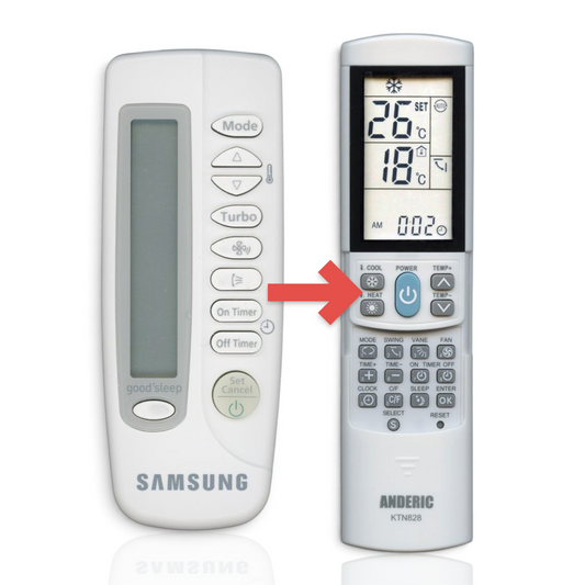 Anderic Substitute for Samsung DB93-03170Z Air Conditioner Remote Control - DB9303170Z [KTN828]