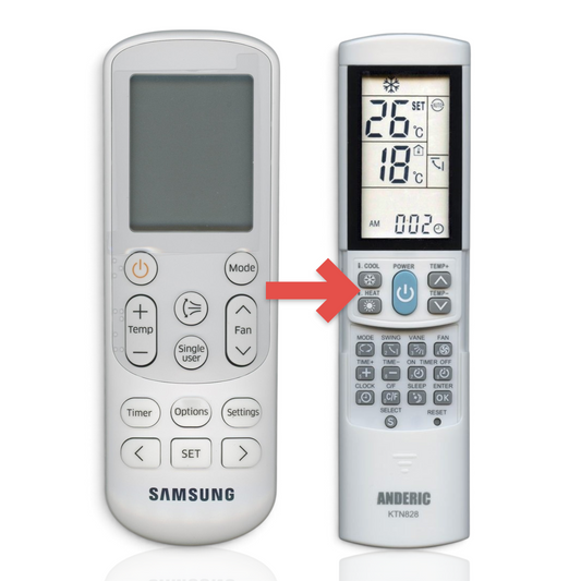 Anderic Substitute for Samsung DB93-15882Q Air Conditioner Remote Control - DB9315882Q [KTN828]
