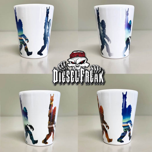 Sasquatch Nature Cutout - Ceramic Shot Glass