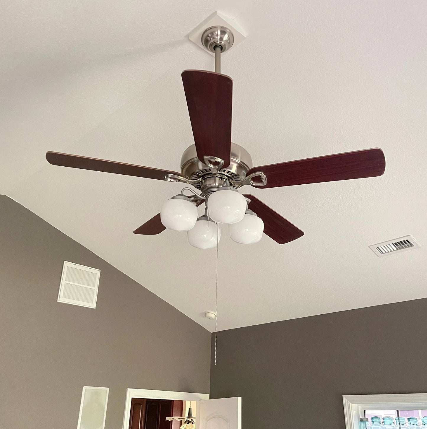 Schoolhouse Milk Glass Ceiling Fan LIGHT KIT