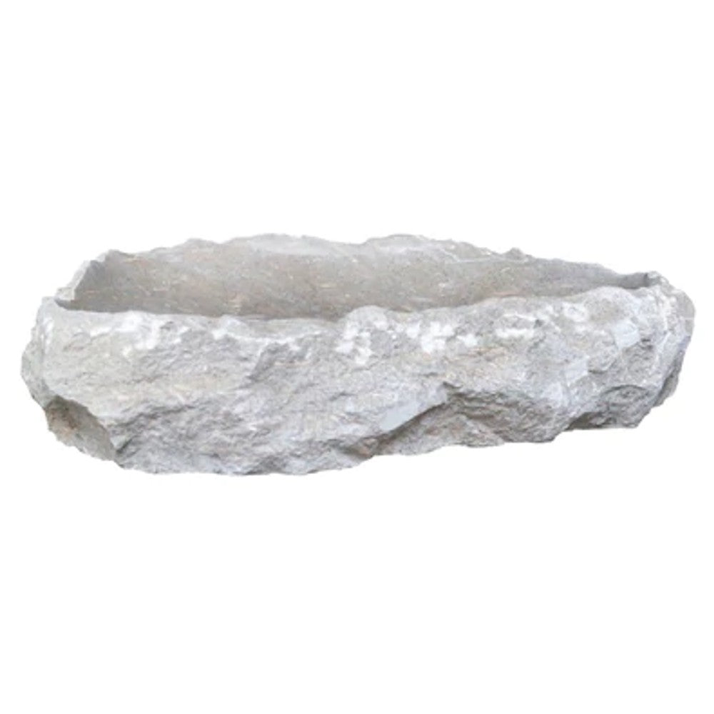Seagrass Fossil Limestone Natural Stone Vessel Sink - Polished 18x22