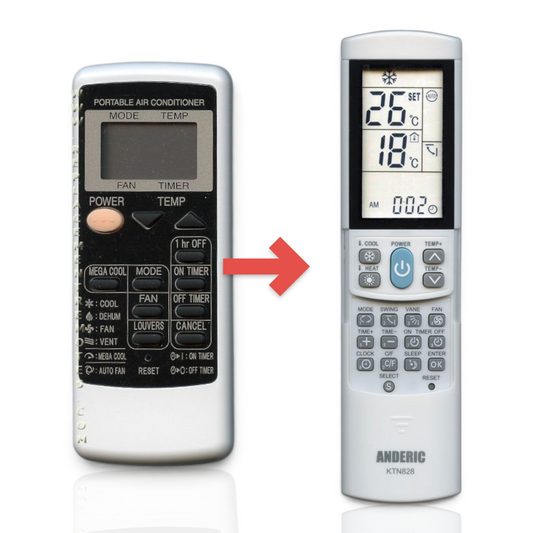 Anderic Substitute for Sharp CRMCA750JBEZ Air Conditioner Remote Control [KTN828]