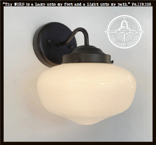 Modern Schoolhouse Sconce |8"| Wall Light