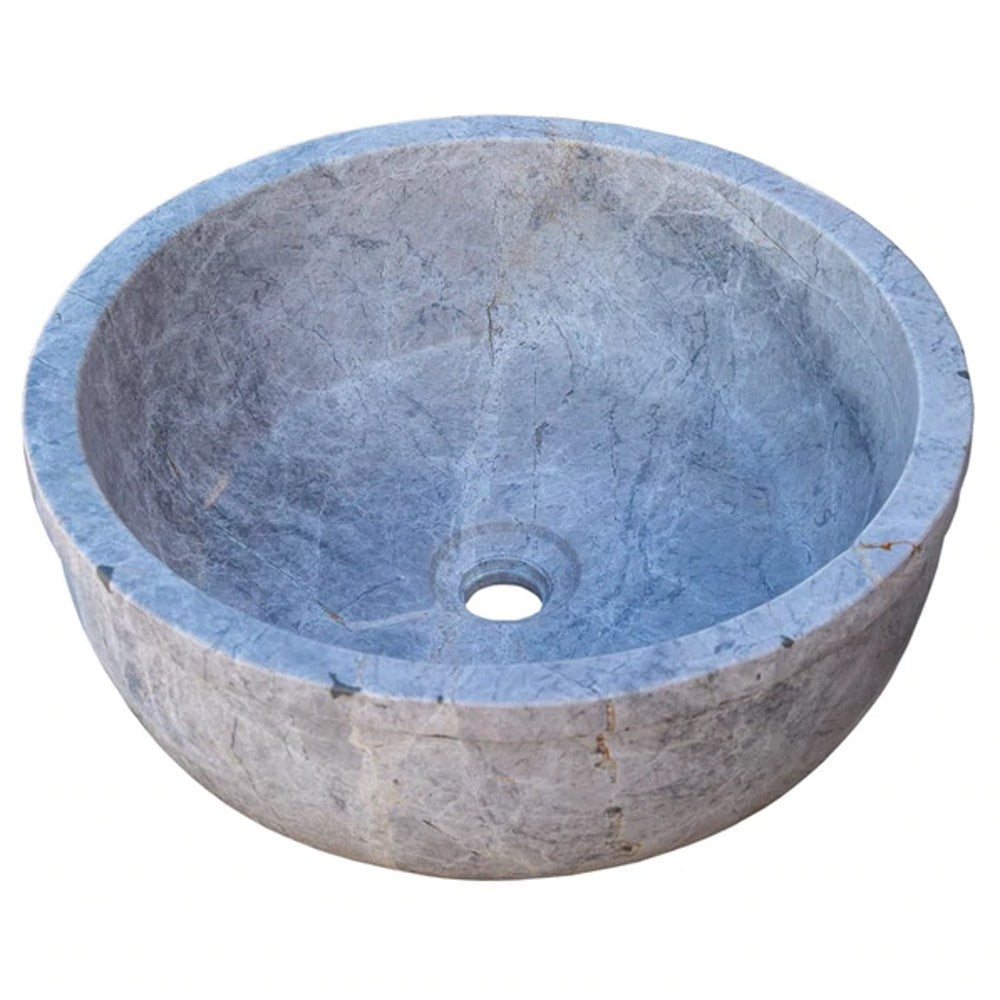 Sirius Silver Marble Self-Rimming Vessel Sink 16 Inch Polished