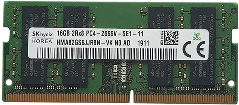 SK HYNIX 16GB 2RX8 DDR4 SO-DIMM PC4-21300 2666MHZ Memory Module HMA82GS6JJR8N-VK