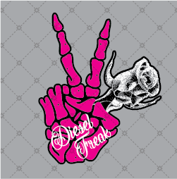 Skull&Roses Peace Sticker