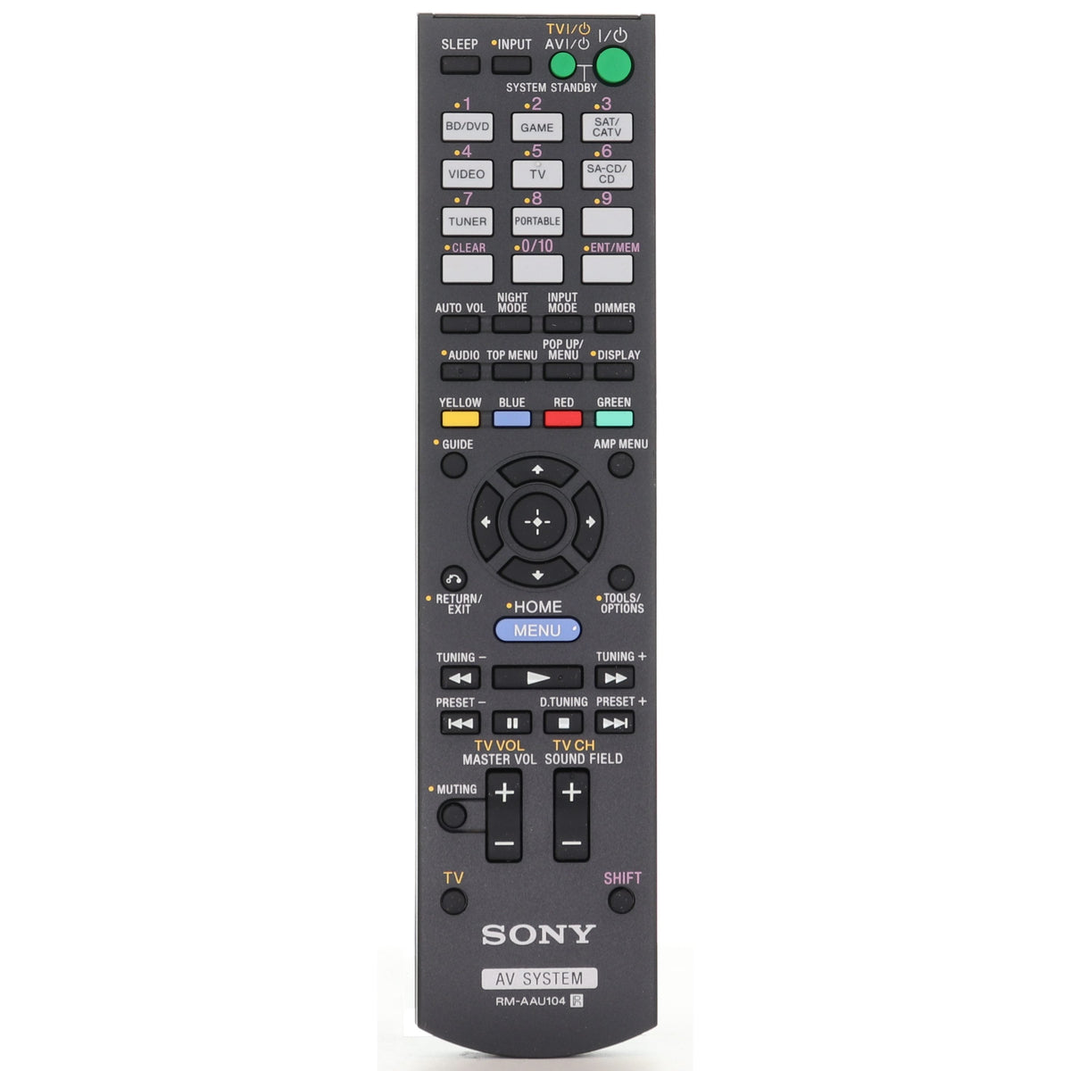 Sony RM-AAU104 A/V Receiver Remote Control For STRDH520 - 1-489-343-11