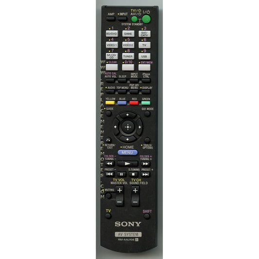 Sony RM-AAU106 A/V Receiver Home Theater System Remote Control - 148934512 - RMAAU106