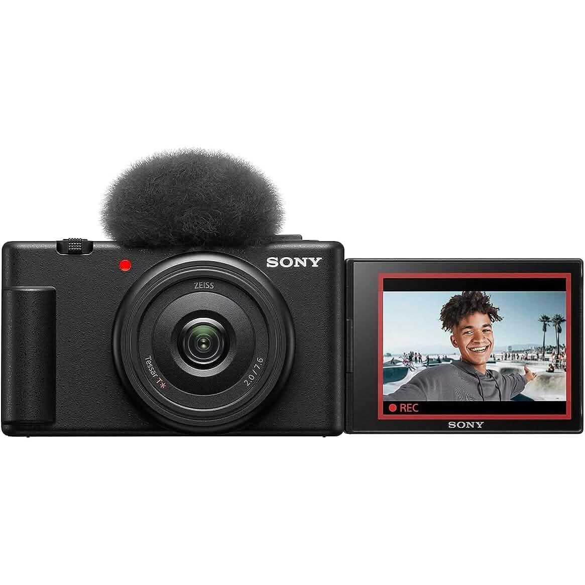 Sony ZV-1F Vlog Camera for Content Creators and Vloggers Black  (Refurbished)