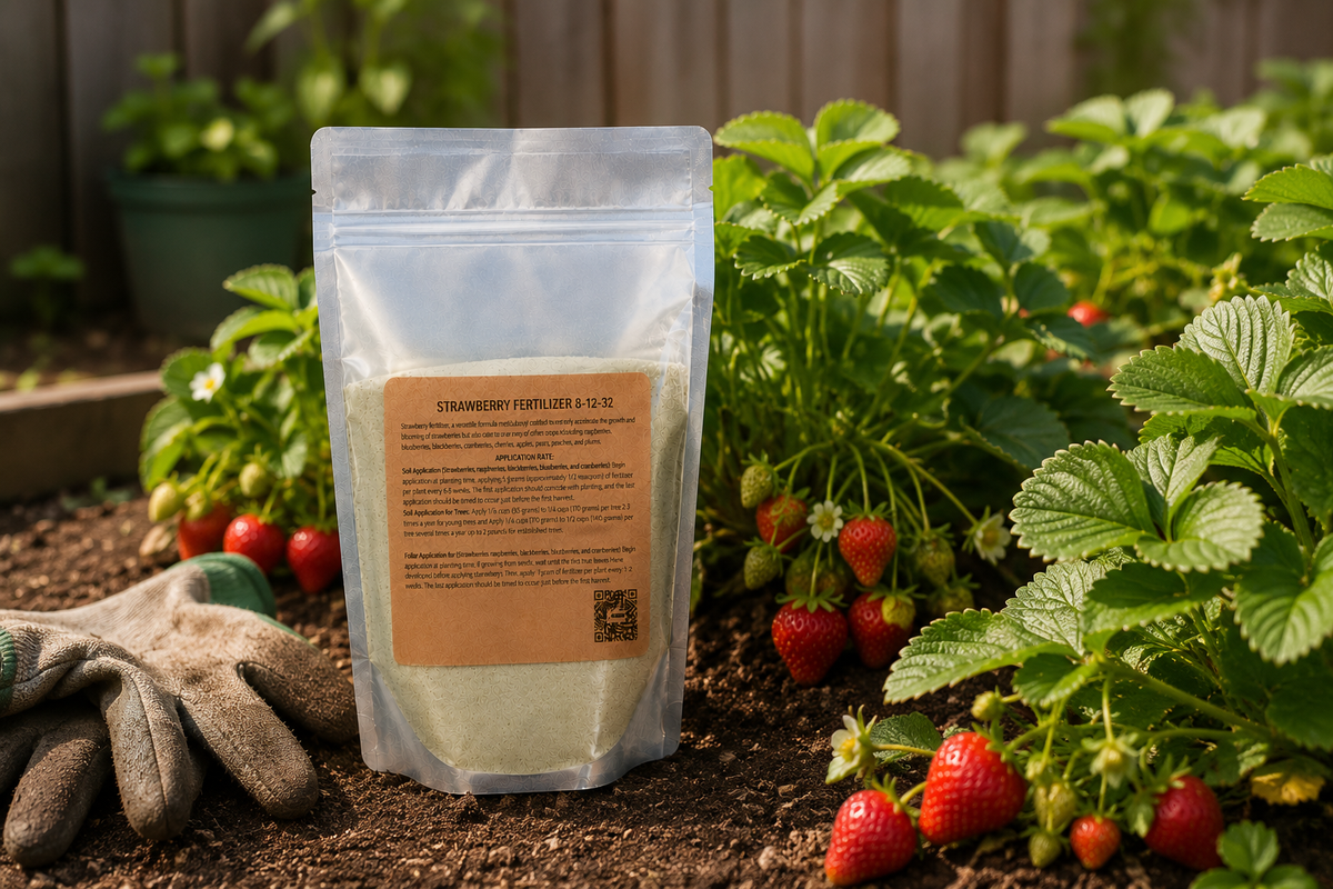 Strawberry Fertilizer 8-12-32 | Chelated Micronutrients | Hydroponics, Soil & Foliar Application