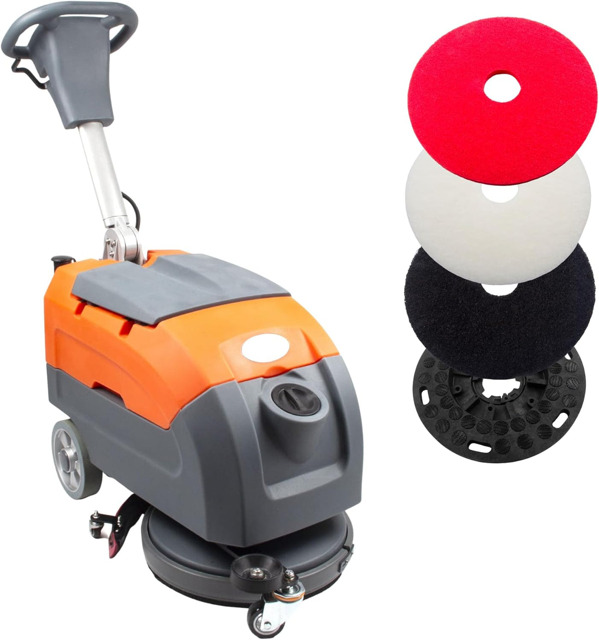 SUNMAX 17" Walk-Behind Floor Scrubber Machine, 19,000 Ft²/H, 2.5-Hour Fast Charging, Up to 2.5 Hours Runtime, 7.9/9.2-Gal Tanks, Commercial Hard Floor Cleaner | RT35+