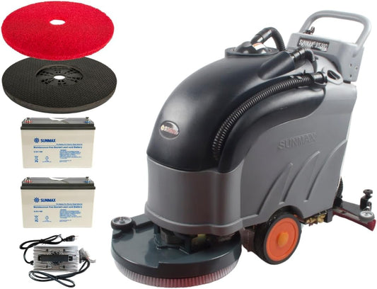 SUNMAX RT50D 22" Self-Propelled Floor Scrubber Dryer, 14.5-gal Tank, Up to 36,000 sqft/hour, Complete Set of Parts