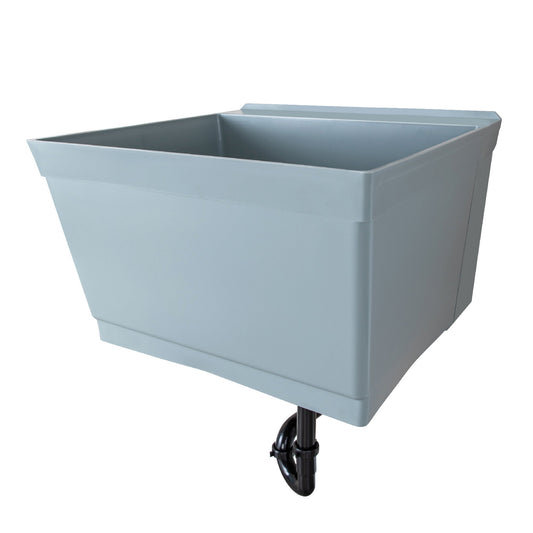 Tehila Standard Wall-Mounted Grey Utility Sink, No Supply Lines