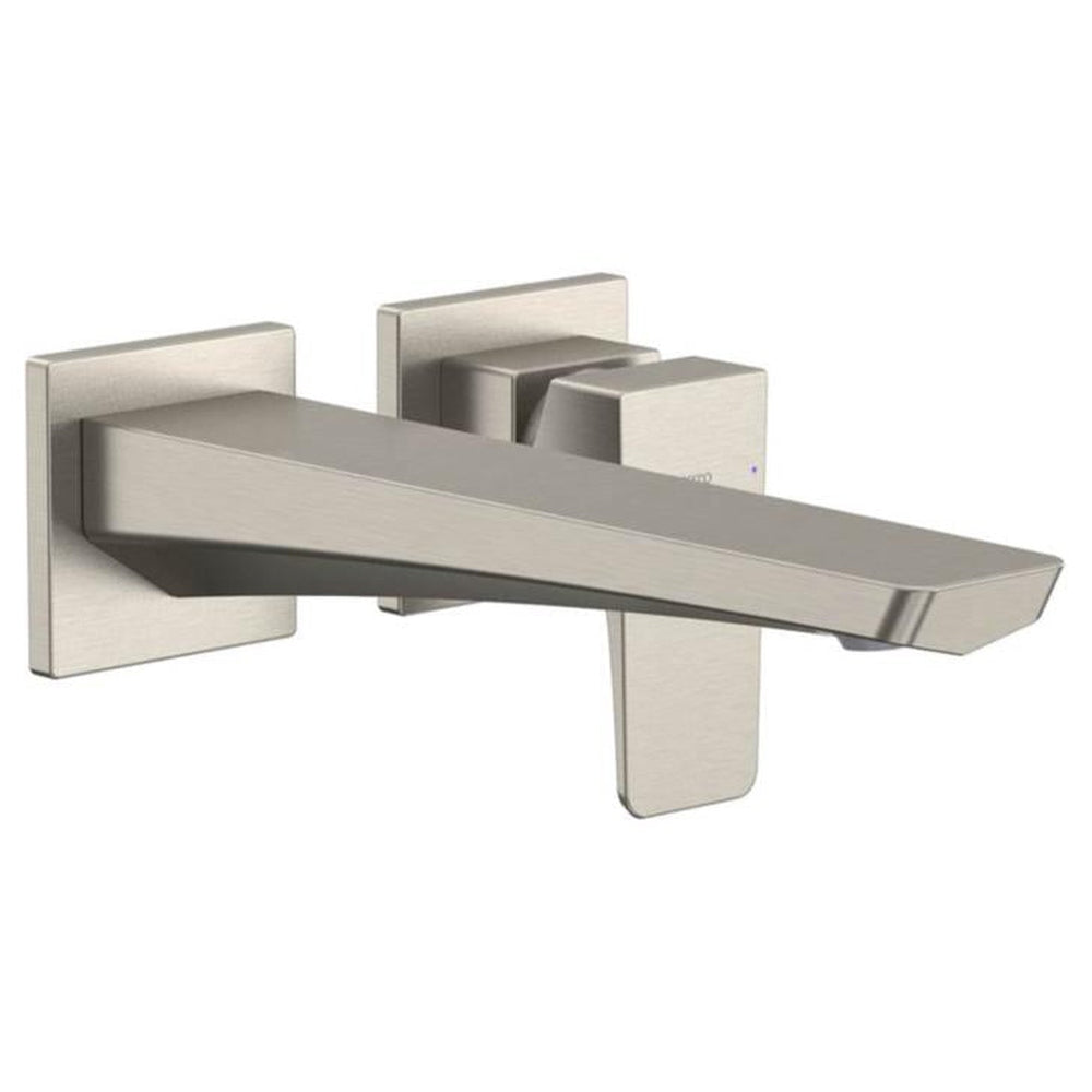 TOTO GE 3" 1.2 GPM Single Handle Long Spout Wall Mount Bathroom Sink Faucet with Comfort Glide Technology TLG07308U