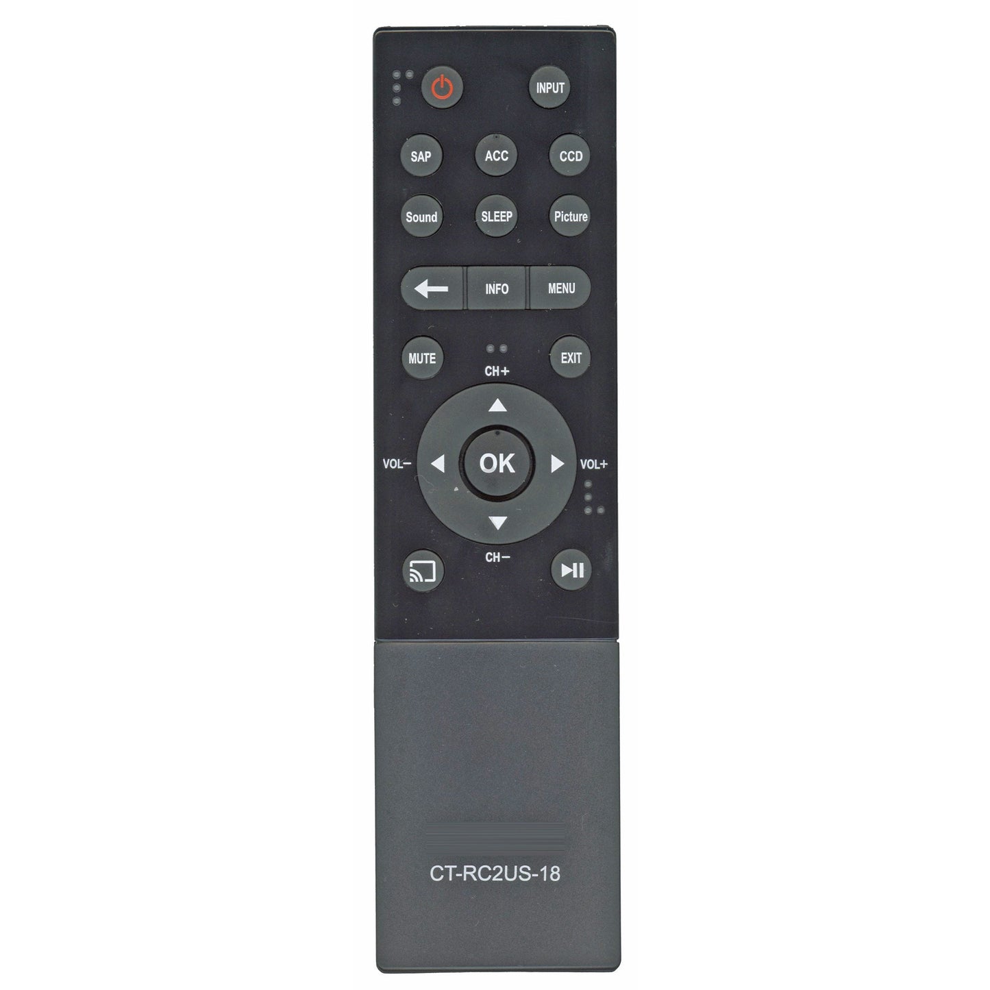 Insignia CT-RC2US-18 CHROMECAST TV Remote Control - PK11V02360I