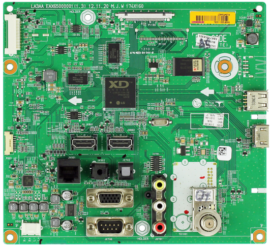 EBT62580901 LG Main Board, EAX65000005 (1.0), EAX65000001 (1.3), EBR77058301, 55LN541C-UA