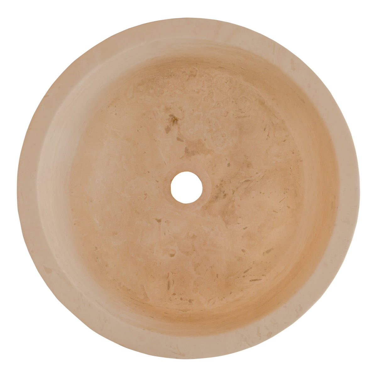 Light Travertine Natural Stone Cylinder Sink Honed Matte 16x6