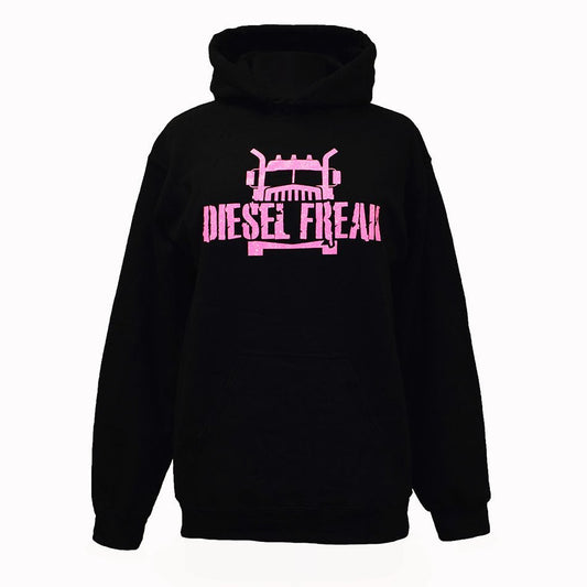 Truckin Freak Black & Pink Glitter Adult Hoodie