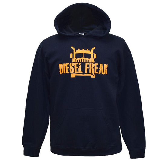 Truckin Freak Navy & Orange Adult Hoodie