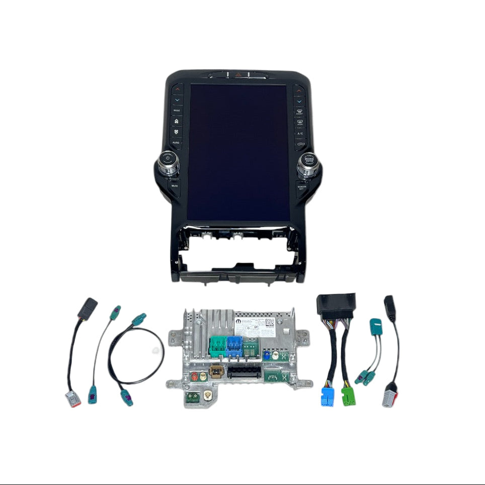 2019-2024 RAM 1500 UBQ Uconnect 5 Upgrade kit with 12-inch Touchscreen including Wireless Apple CarPlay / Android Auto