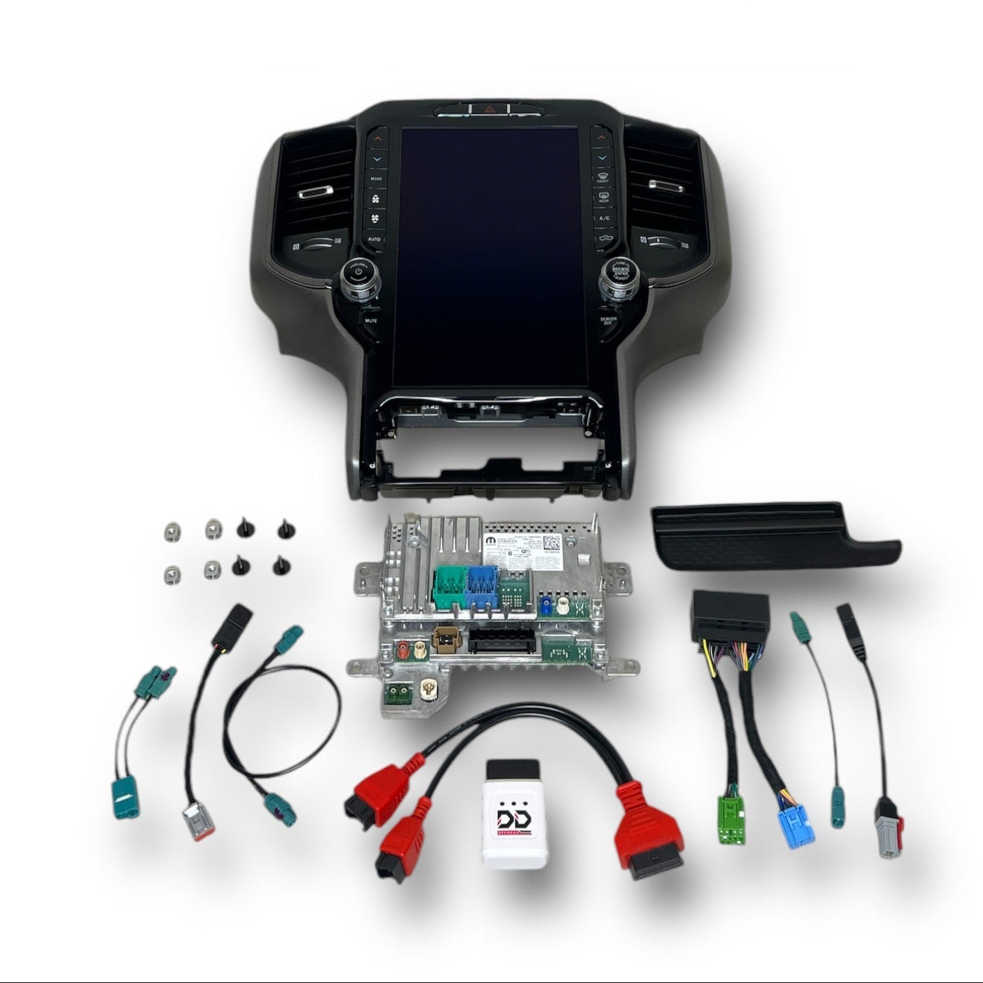 2019–2024 Ram 2500/3500 Uconnect 5 12-Inch Screen Upgrade Kit UBQ – Wireless Apple CarPlay & Android Auto