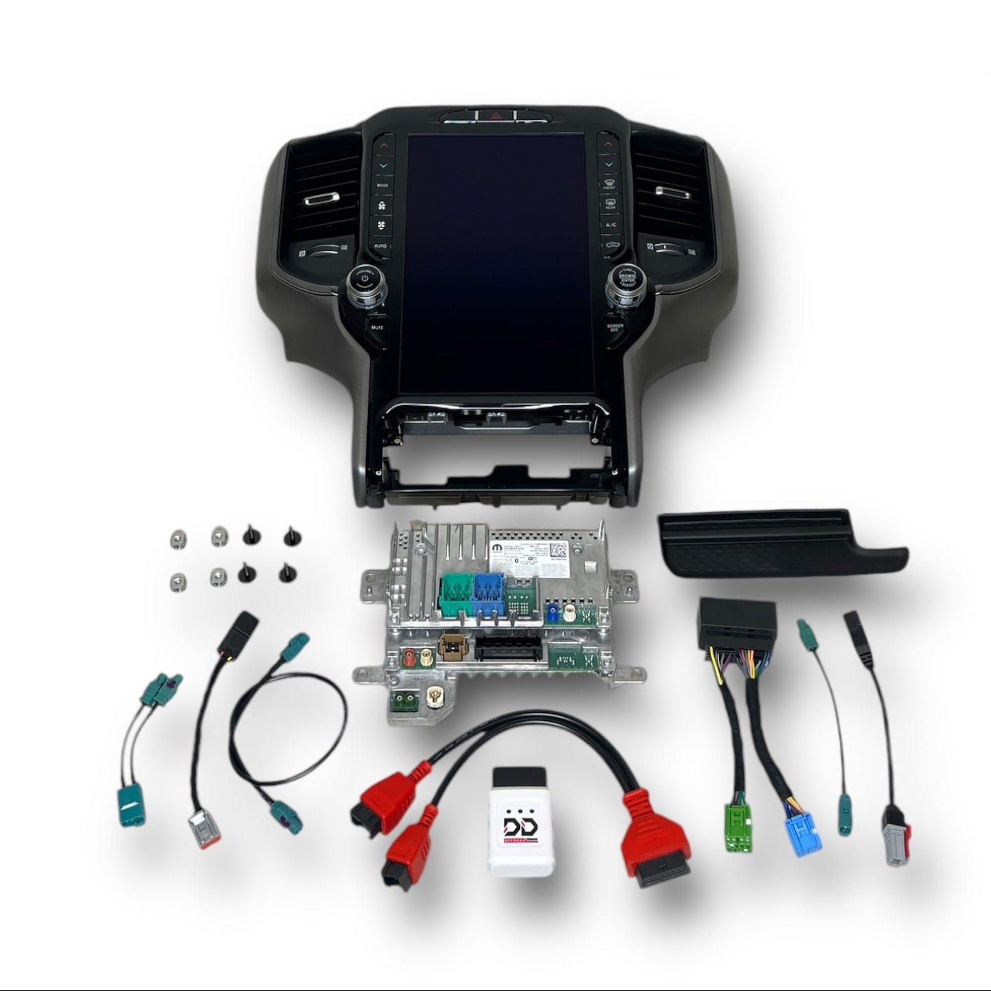 2019-2024 RAM 1500 UBQ Uconnect 5 Upgrade kit with 12-inch Touchscreen including Wireless Apple CarPlay / Android Auto