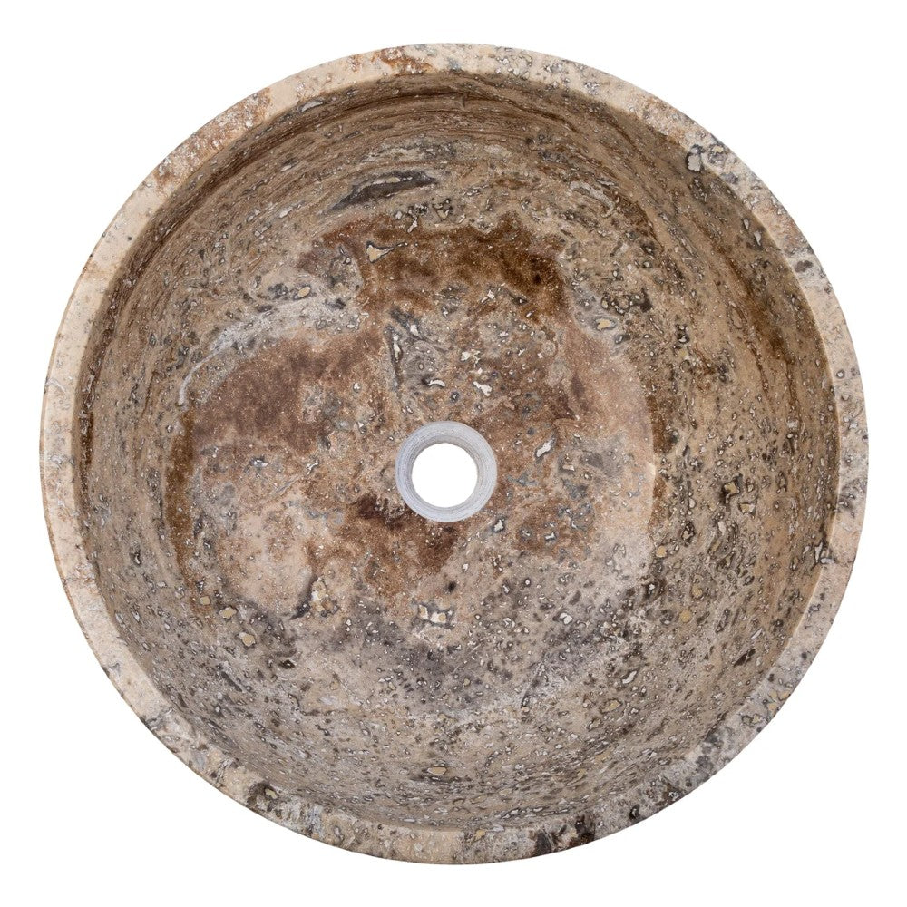 Valencia Beige Travertine Vessel Sink Filled Polished 16 x 6