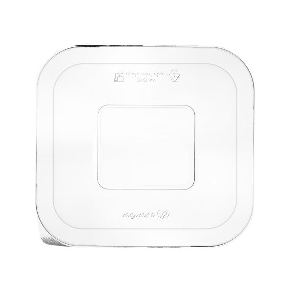 Vegware Gourmet PLA Flat Lid for V4 Bases Clear Compostable (QTY 600), SKU VW-V4GLC