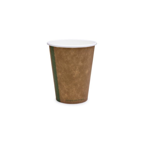 Vegware 12oz Brown Kraft Hot Cup, 89-Series, PLA-Lined (QTY 1000), SKU KV-12G
