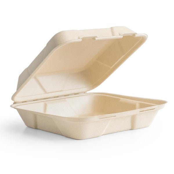 Vegware Nourish 10in Clamshell, Natural Molded Fiber (QTY:200)
