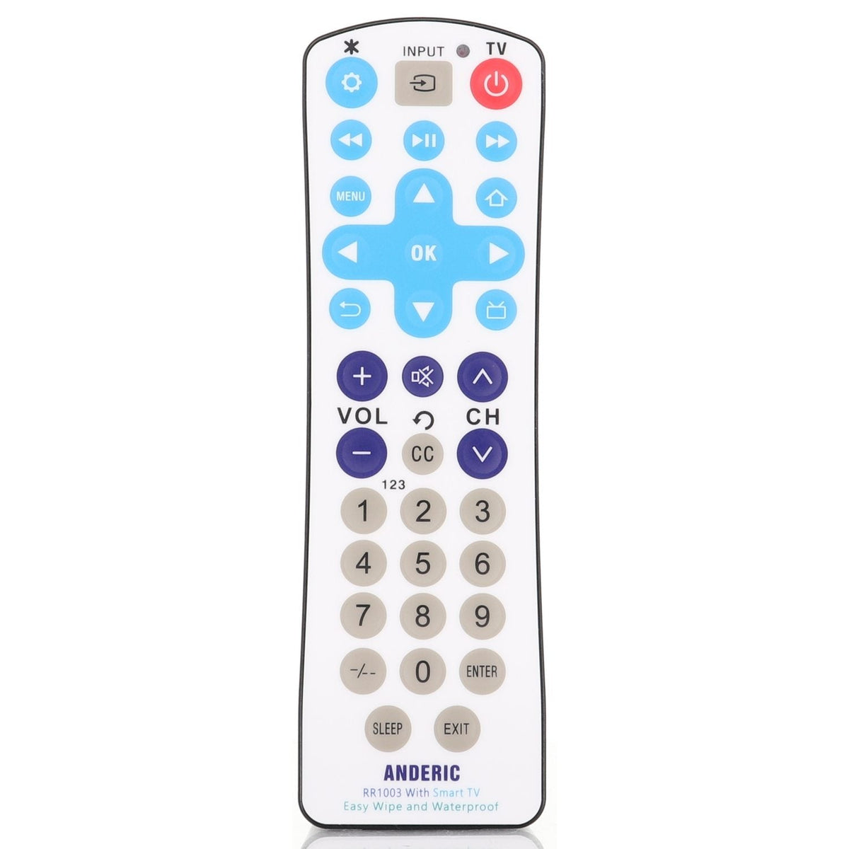 Anderic Substitute for RCA 38W766 Antimicrobial 1-Device Universal Remote Control [RR1003]