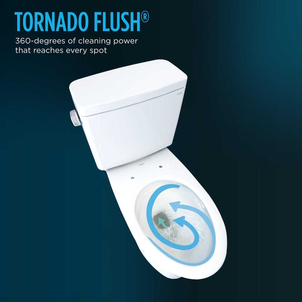TOTO Drake Two-Piece 1.28 GPF Toilet with SoftClose Seat, Washlet+ Ready MS776124CEFG#01